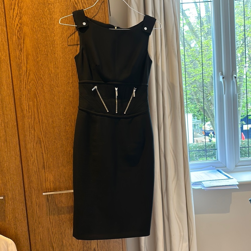 Karen Millen Black Elegant Dress Midi